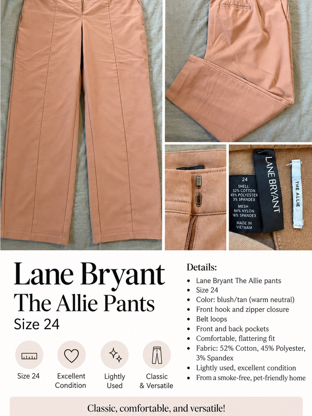 Lane Bryant The Allie Pants - Tan